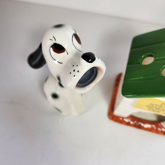 Vintage Pencil Sharpener & Holder MCM Dog & Doghouse Bone China Made In Japan - Picture 5 of 12